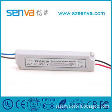 IP67 Economic Type Waterproof LED Drivers with CE (Senva-E-12V20W)